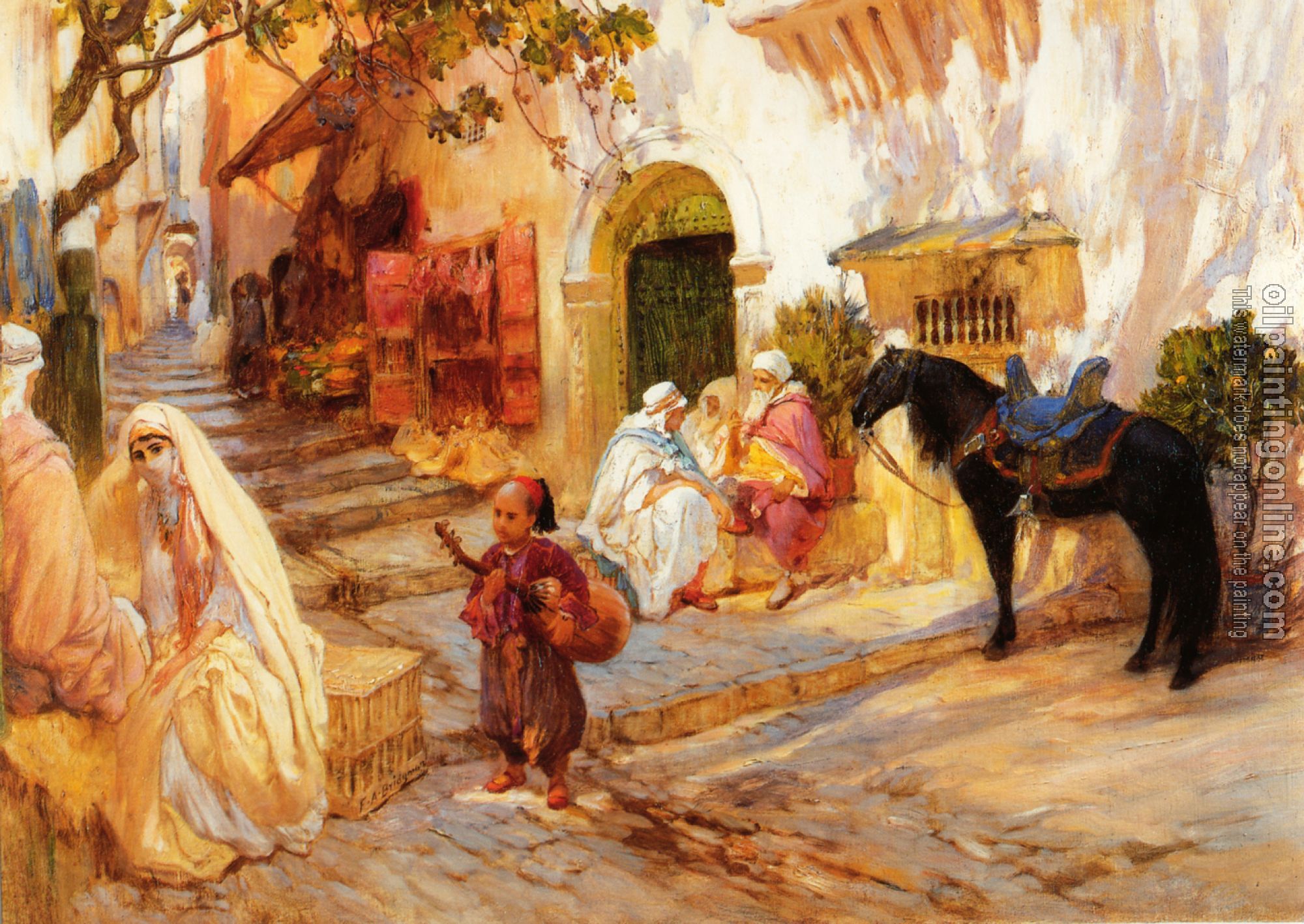 Frederick Arthur Bridgman - A Street in Algeria